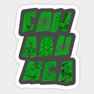 Cowabunga: Pizza+Turtles Sticker